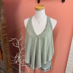 NEW! We The Free Karri Swing Sage Green Tank Top